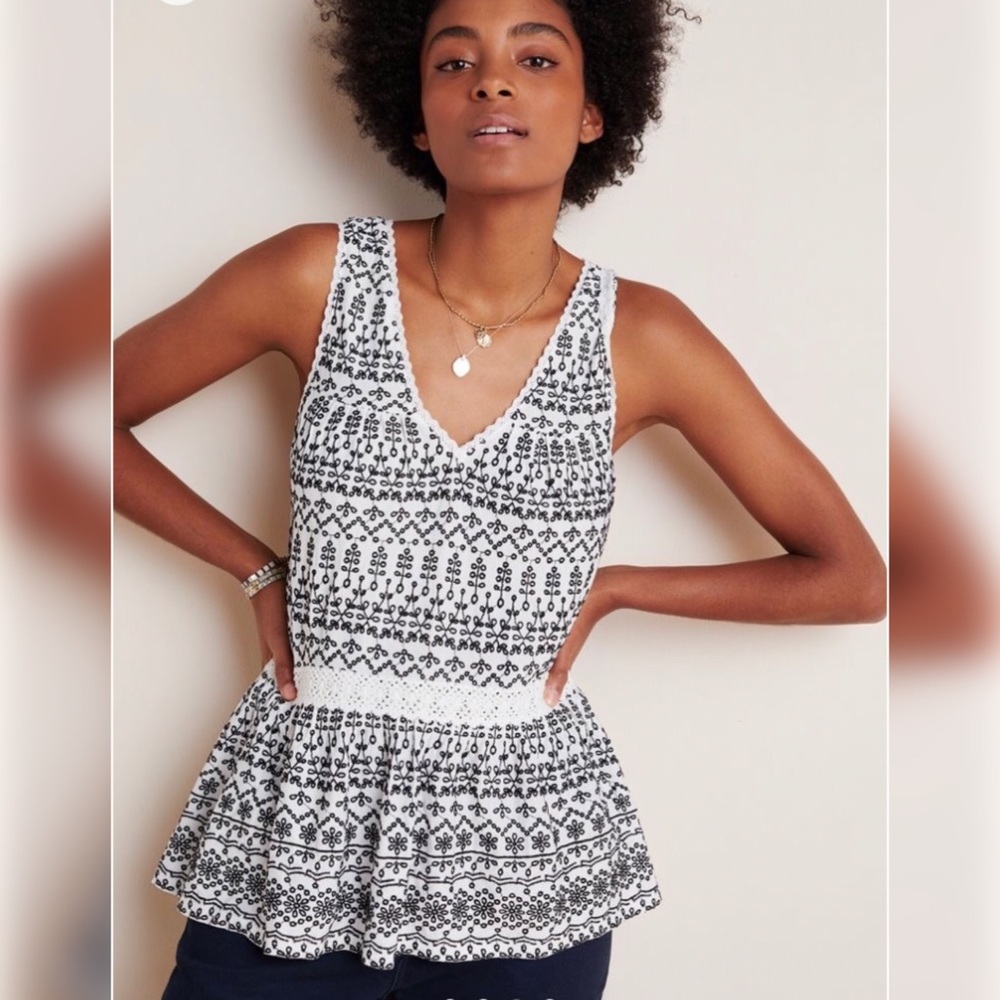 Anthropologie Maeve Cammie Peplum top